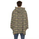 Ancient Maya Pattern Print Hoodie Blanket