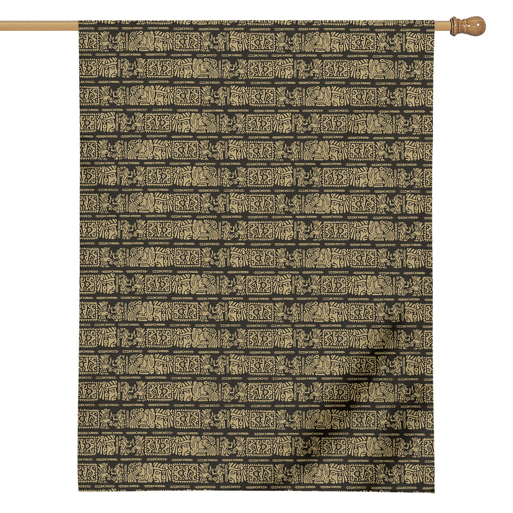 Ancient Maya Pattern Print House Flag