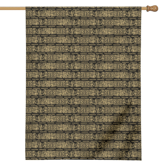 Ancient Maya Pattern Print House Flag