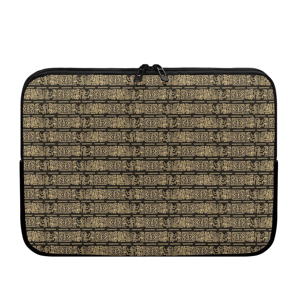 Ancient Maya Pattern Print Laptop Sleeve
