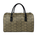 Ancient Maya Pattern Print Leather Duffel Bag