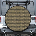 Ancient Maya Pattern Print Leather Spare Tire Cover
