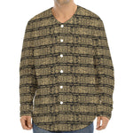 Ancient Maya Pattern Print Long Sleeve Baseball Jersey