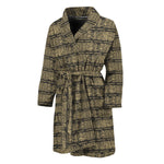 Ancient Maya Pattern Print Men's Bathrobe