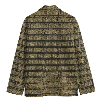 Ancient Maya Pattern Print Men's Blazer