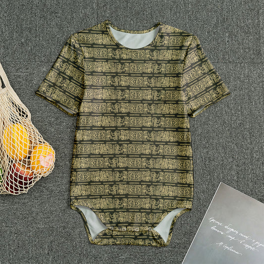 Ancient Maya Pattern Print Men's Bodysuit