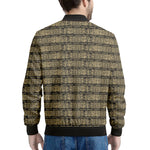 Ancient Maya Pattern Print Men's Bomber Jacket