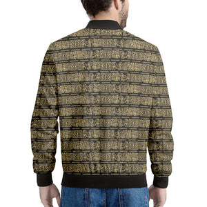 Ancient Maya Pattern Print Men's Bomber Jacket