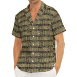 Ancient Maya Pattern Print Men's Deep V-Neck Shirt