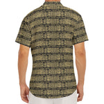 Ancient Maya Pattern Print Men's Deep V-Neck Shirt