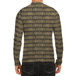 Ancient Maya Pattern Print Men's Long Sleeve Rash Guard
