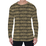 Ancient Maya Pattern Print Men's Long Sleeve T-Shirt