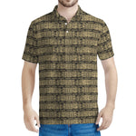 Ancient Maya Pattern Print Men's Polo Shirt