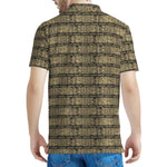 Ancient Maya Pattern Print Men's Polo Shirt