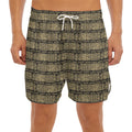 Ancient Maya Pattern Print Men's Split Running Shorts