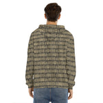 Ancient Maya Pattern Print Men's Velvet Pullover Hoodie