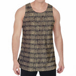 Ancient Maya Pattern Print Men's Velvet Tank Top