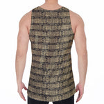 Ancient Maya Pattern Print Men's Velvet Tank Top