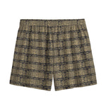 Ancient Maya Pattern Print Mesh Shorts