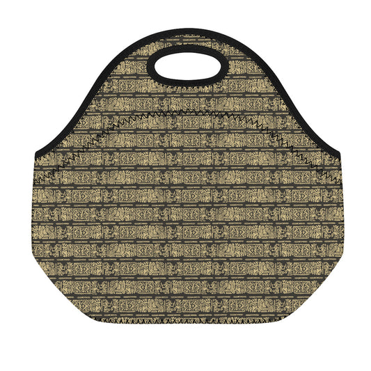 Ancient Maya Pattern Print Neoprene Lunch Bag