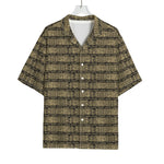 Ancient Maya Pattern Print Rayon Hawaiian Shirt