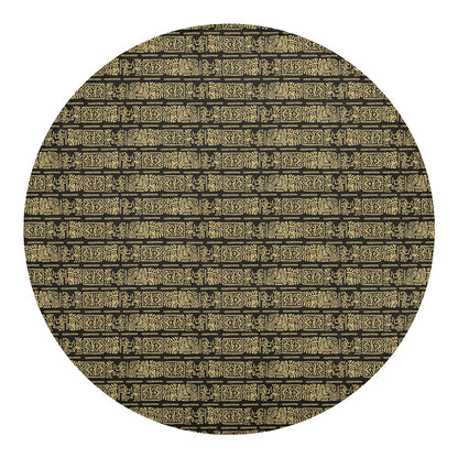 Ancient Maya Pattern Print Round Blanket