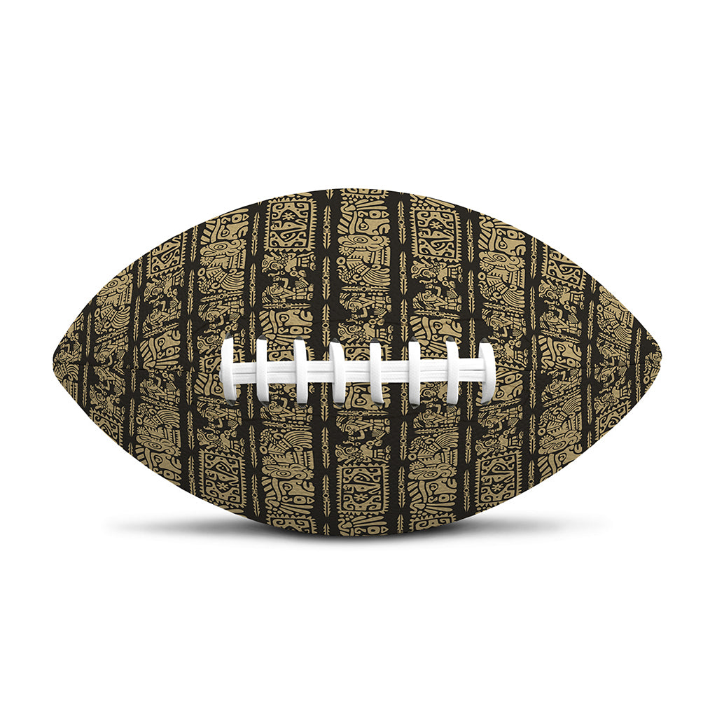 Ancient Maya Pattern Print Rugby Ball