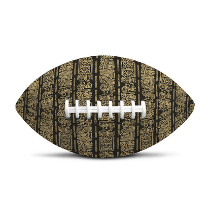 Ancient Maya Pattern Print Rugby Ball