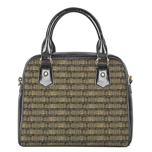 Ancient Maya Pattern Print Shoulder Handbag