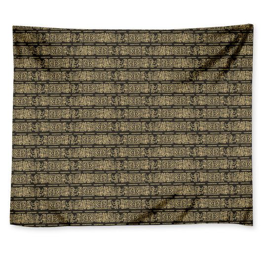 Ancient Maya Pattern Print Tapestry