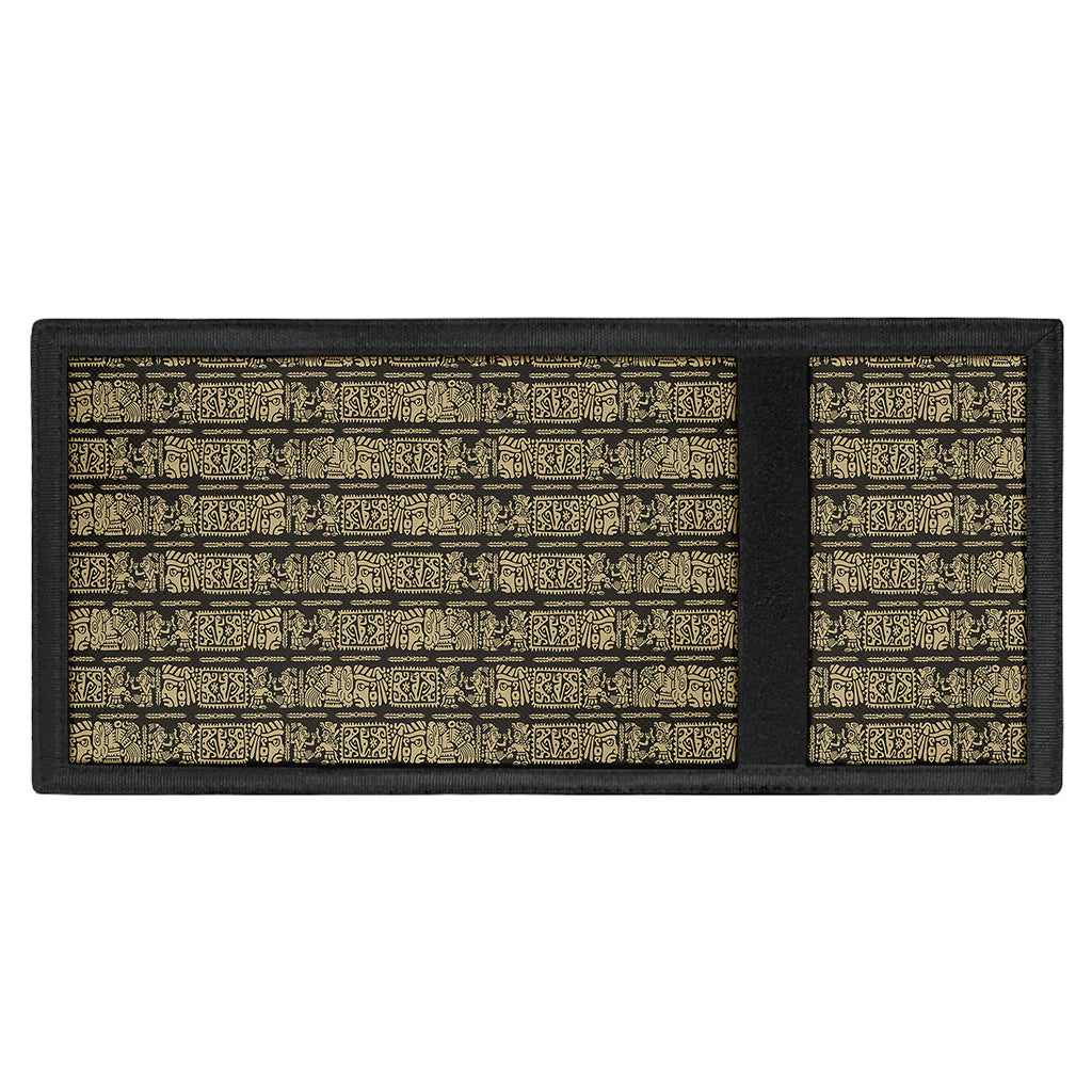 Ancient Maya Pattern Print Trifold Wallet