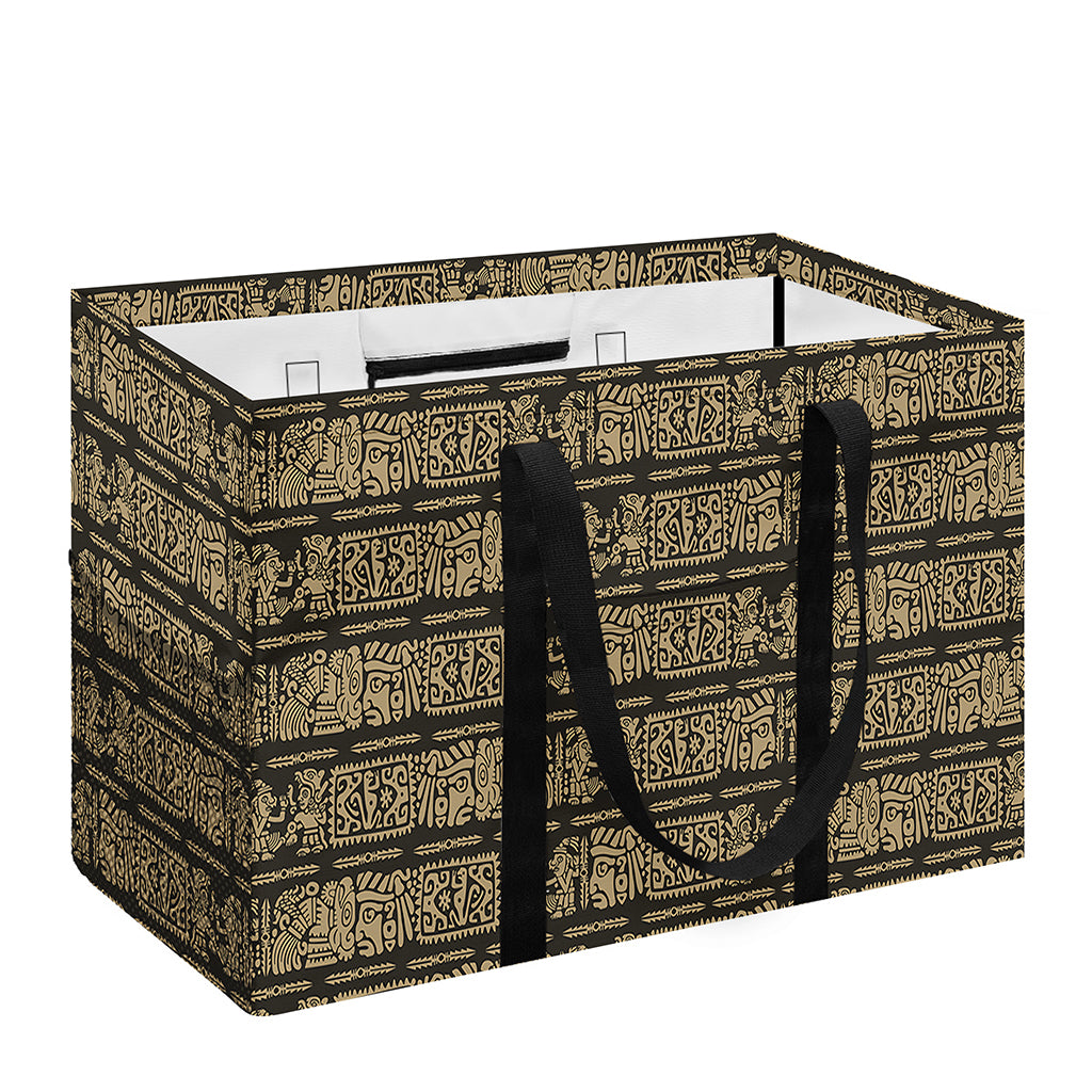 Ancient Maya Pattern Print Utility Tote Bag