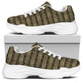 Ancient Maya Pattern Print White Chunky Shoes