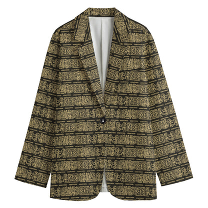 Ancient Maya Pattern Print Women's Blazer