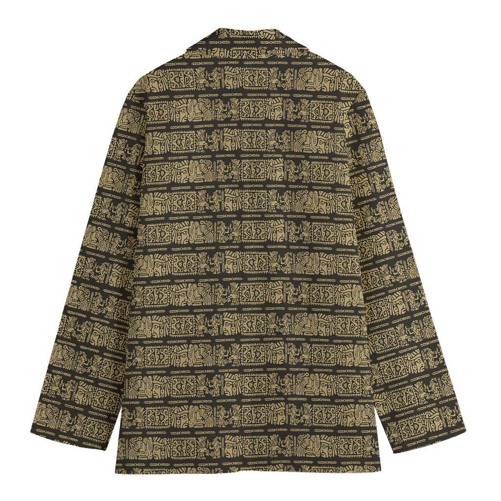 Ancient Maya Pattern Print Women's Blazer