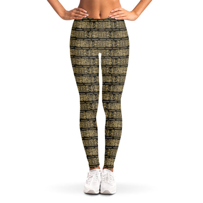 Ancient Maya Pattern Print Women's Leggings
