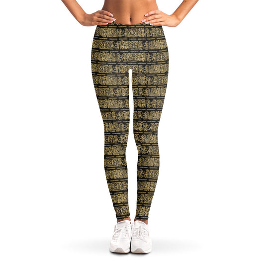 Ancient Maya Pattern Print Women's Leggings