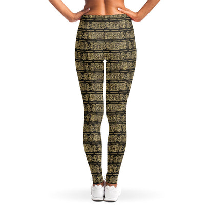 Ancient Maya Pattern Print Women's Leggings