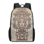 Ancient Mayan Statue Print 17 Inch Backpack