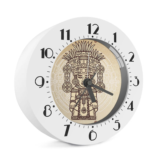 Ancient Mayan Statue Print Alarm Clock