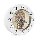 Ancient Mayan Statue Print Alarm Clock