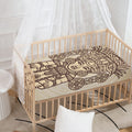 Ancient Mayan Statue Print Baby Crib Sheet