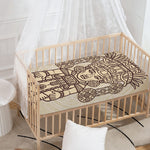 Ancient Mayan Statue Print Baby Crib Sheet