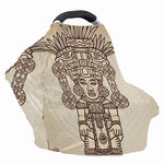 Ancient Mayan Statue Print Baby Seat Cover