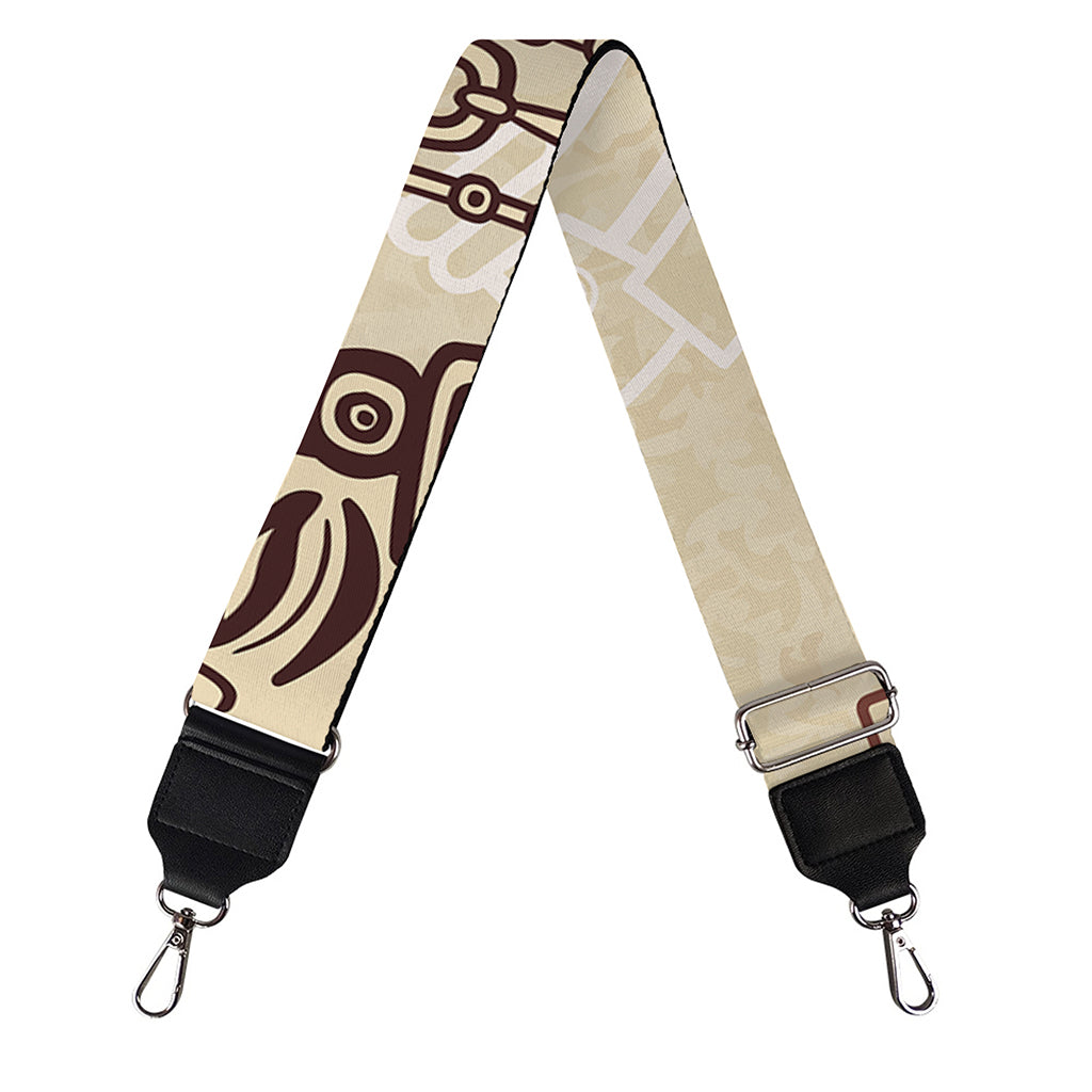 Ancient Mayan Statue Print Bag Strap