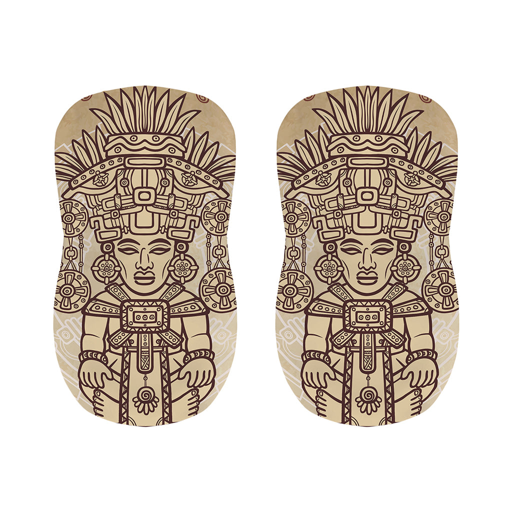 Ancient Mayan Statue Print Bar Stool Covers