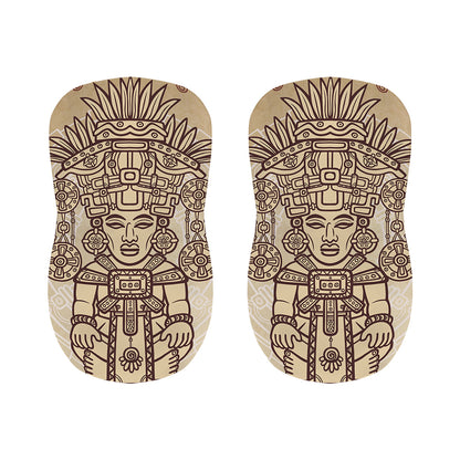 Ancient Mayan Statue Print Bar Stool Covers