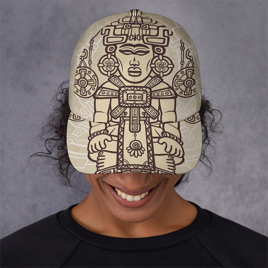 Ancient Mayan Statue Print Baseball Cap