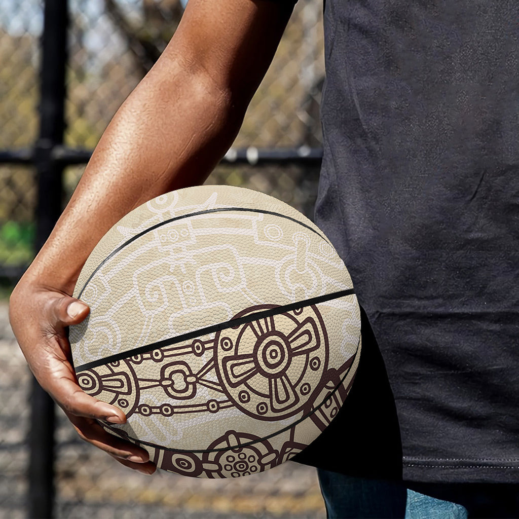 Ancient Mayan Statue Print Basketball