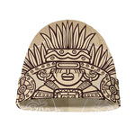 Ancient Mayan Statue Print Beanie